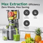 AMZCHEF Cold Press Juicer 2026 Upgraded, 6.5" Large Feed Chute for Whole Fruits & Vegetables - Image 4