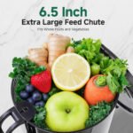 AMZCHEF Cold Press Juicer 2026 Upgraded, 6.5" Large Feed Chute for Whole Fruits & Vegetables - Image 2